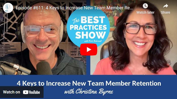 Episode #611: 4 Keys To Increase New Team Member Retention – Christina Byrne