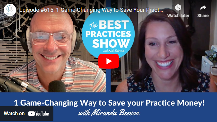 Episode #615: 1 Game-Changing Way To Save Your Practice Money! With Miranda Beeson
